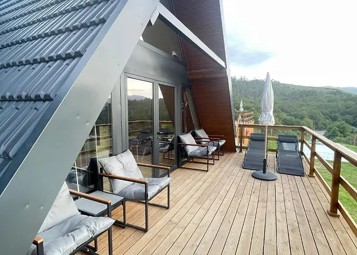 Luna In Rio A-frame Romantica No Geres Com Vista Rio Ponte da Barca