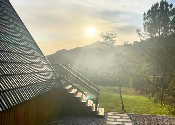 Luna In Rio A-frame Romantica No Geres Com Vista Rio Chalet Ponte da Barca