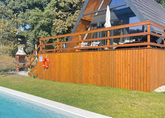 Chalet Luna In Rio A-frame Romantica No Geres Com Vista Rio Ponte da Barca