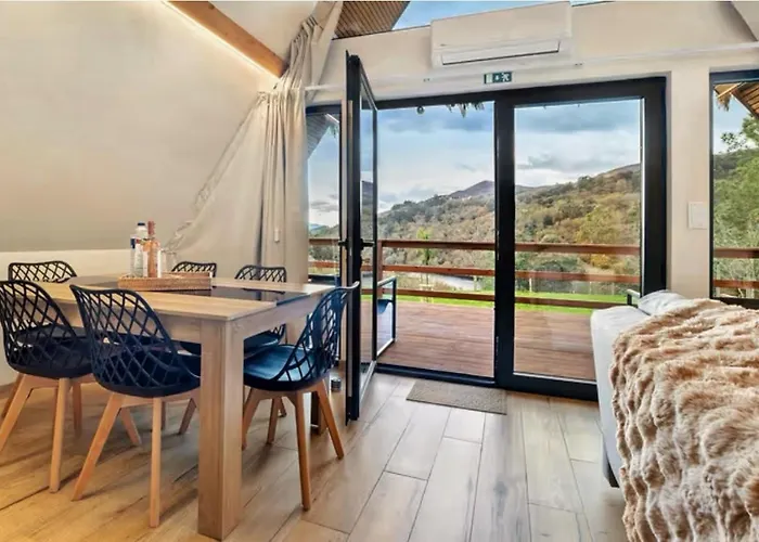 Luna In Rio A-frame Romantica No Geres Com Vista Rio Ponte da Barca